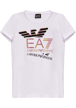 Ea7 Emporio Armani logo-print cotton t-shirt - White