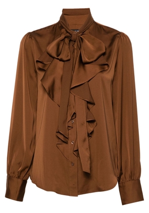 Lauren Ralph Lauren ruffle-detailed shirt - Brown