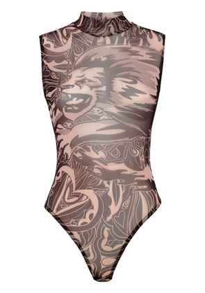 Philipp Plein Lion Circus mesh body - Black