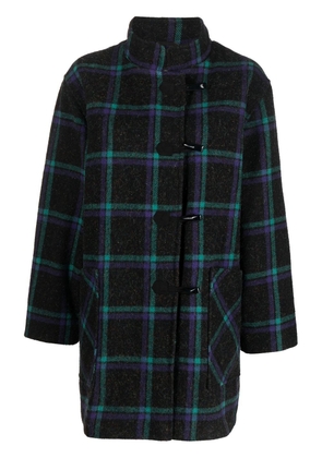 A.N.G.E.L.O. Vintage Cult 1980s check-pattern duffle coat - Black