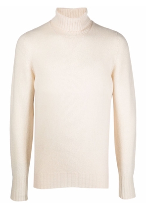 Drumohr ribbed knit turtleneck jumper - Neutrals