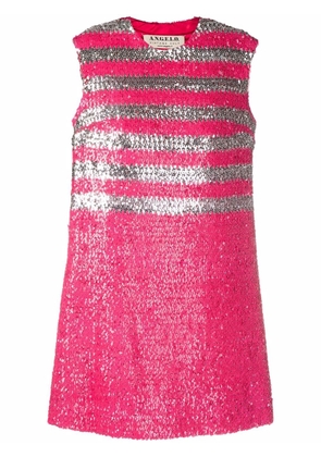 A.N.G.E.L.O. Vintage Cult 1960s sequinned sleeveless mini-dress - Pink