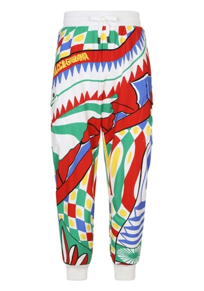 Dolce & Gabbana logo-print cotton track pants - Red