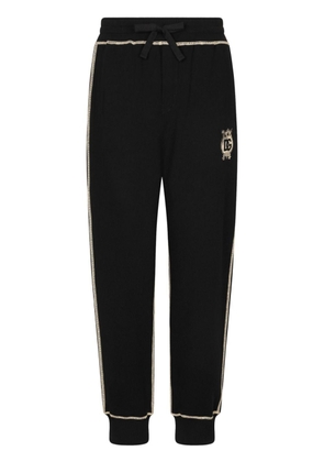 Dolce & Gabbana logo-print cotton track pants - Black