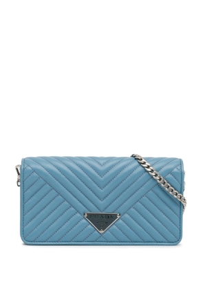 Prada Pre-Owned 2013-2023 Mini Impunture Diagramme Wallet on Chain crossbody bag - Blue