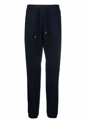 Bruno Manetti drawstring-waist wool track trousers - Blue