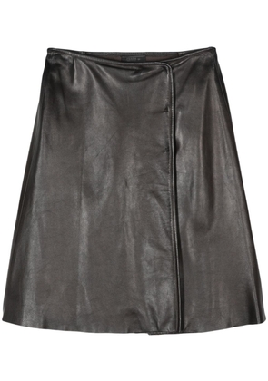 Prada Pre-Owned 2010s leather midi skirt - Brown