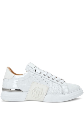 Philipp Plein crocodile-print sneakers - White