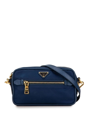 Prada Pre-Owned 2000-2013 Saffiano-Trimmed Tessuto Camera crossbody bag - Blue