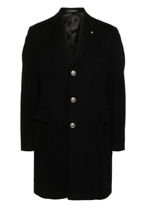 Tagliatore brooch-detail coat - Black