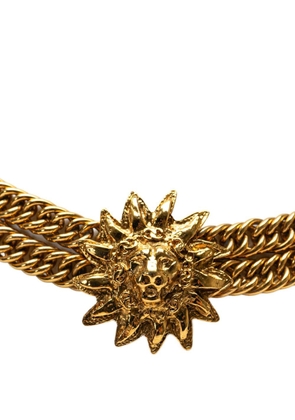 CHANEL Pre-Owned 1970-1980 Gold Plated Lion Head Choker costume necklace