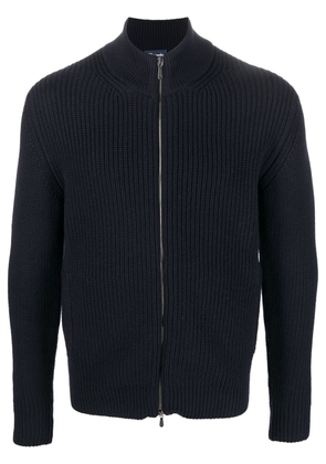 Drumohr zipped merino-wool cardigan - Blue