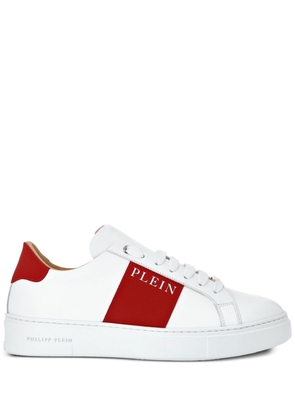 Philipp Plein logo-print nappa leather sneakers - White