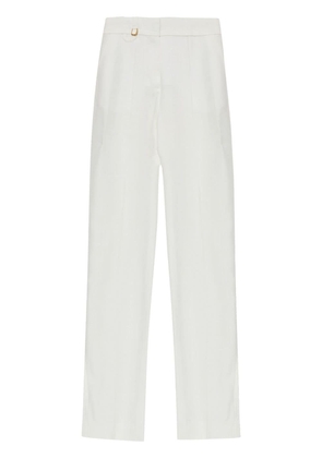 Jacquemus charm-detail trousers - White