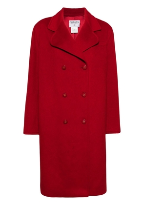 CHANEL Pre-Owned 1995 double-breasted coat - Red