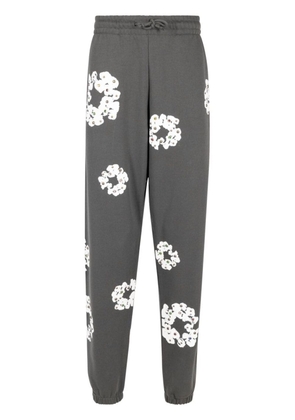 Denim Tears Rhinestone Cotton Wreath-print track pants - Grey