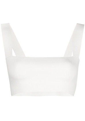 Victoria Beckham square-neck cropped top - White