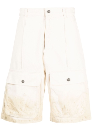 Enterprise Japan high-waist cotton bermuda - Neutrals