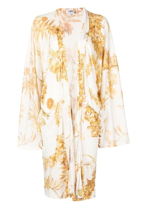 CHANEL Pre-Owned Paris Athens Baroque silk coat - White