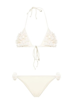 La Reveche Shayna faux-flower bikini - Neutrals