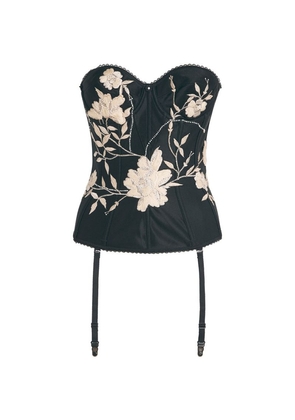 Natori Floral-Embroidered Corset