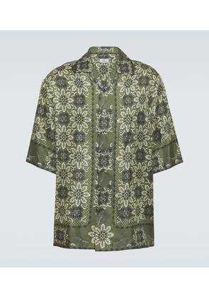 Etro Floral silk bowling shirt