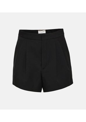 Saint Laurent Virgin wool high-rise shorts