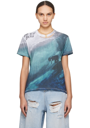 ERL Blue Printed T-Shirt