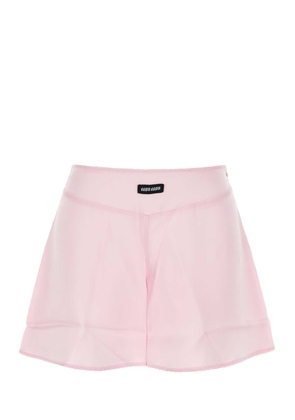 Miu Miu Pink Satin Shorts