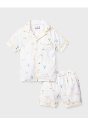 Kid's Easter Gardens Pajama Shorts Set, Size 6M-14