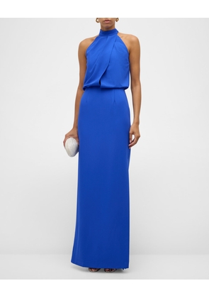 Annabeth Draped Halter Column Gown