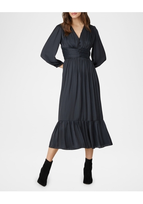 Clara Flounce Empire Midi Dress