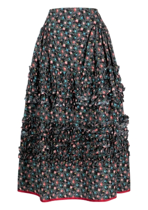 Molly Goddard floral-print midi skirt - Multicolour