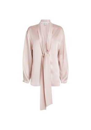 Victoria Beckham V-Neck Scarf Blouse