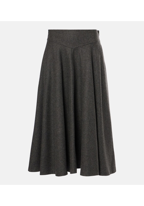 Ralph Lauren Collection Jennine wool flannel midi skirt