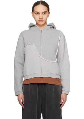 ERL Gray Zip Hoodie