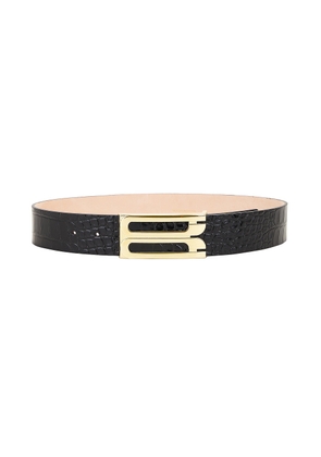 Victoria Beckham Jumbo Frame Belt in Black - Black. Size 70 (also in 90).