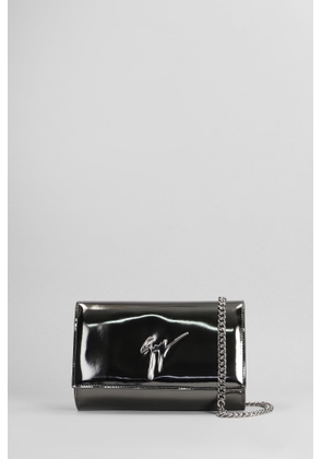 Giuseppe Zanotti Cleopatra Clutch In Gunmetal Leather