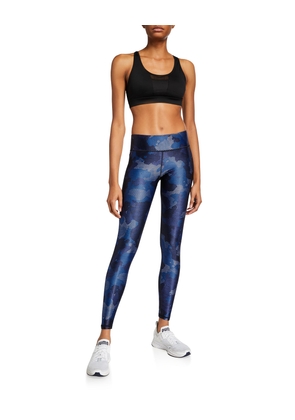 Navy Camo Stripe Hi-Shine Leggings