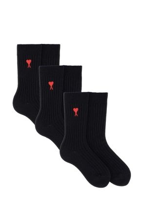 Blumarine De Coeur Logo Intarsia Set Of Three Socks