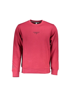 U.S. Grand Polo Chic Pink Fleece Crew Neck Sweatshirt - XL