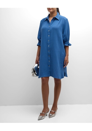 Plus Size Miller Cotton Gauze Shirtdress