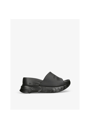 Womens Givenchy Marshmallow logo-debossed low leather wedges