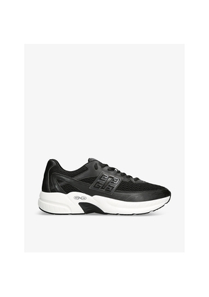 Mens Givenchy Nfnty-52 faux-leather and mesh low-top trainers