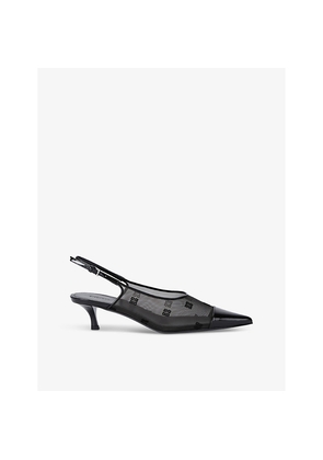 Womens Givenchy Branded slingback-strap mesh heels