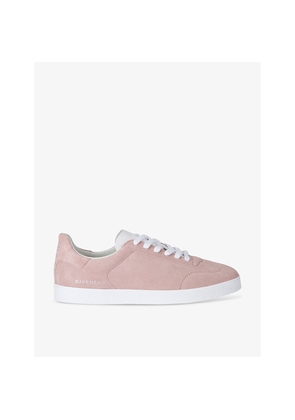 Womens Givenchy Town logo-print suede low-top trainers