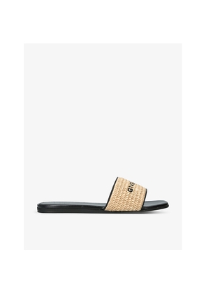 Womens Givenchy 4G logo-print raffia sandals