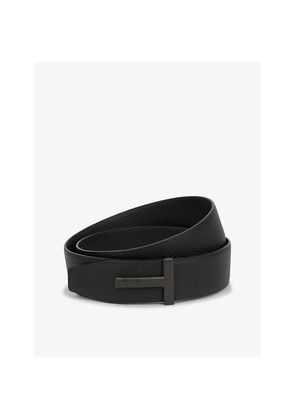 Mens Tom Ford Reversible brand-plaque leather belt