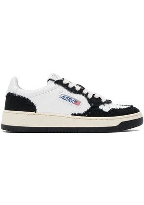 AUTRY White & Black Two-Tone Medalist Low Sneakers