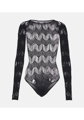 Saint Laurent Open-knit bodysuit